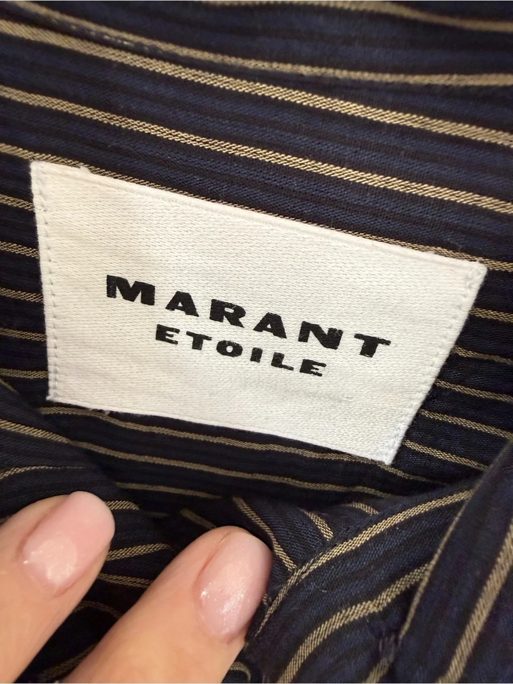 Isabel Marant etoile Black Pinstripe Cropped Button-Up Shirt - Women